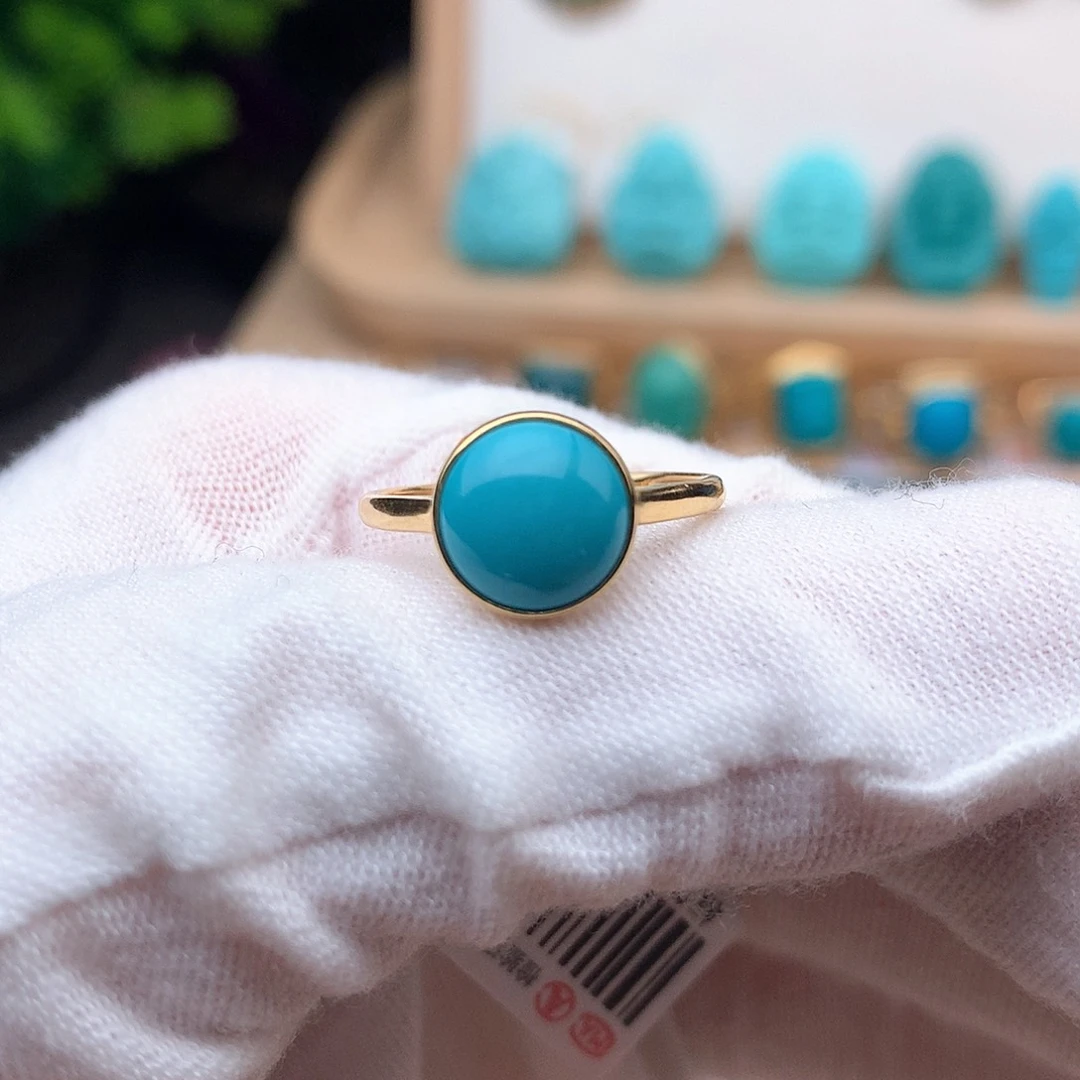 绿松石珠宝奇石18K金镶嵌