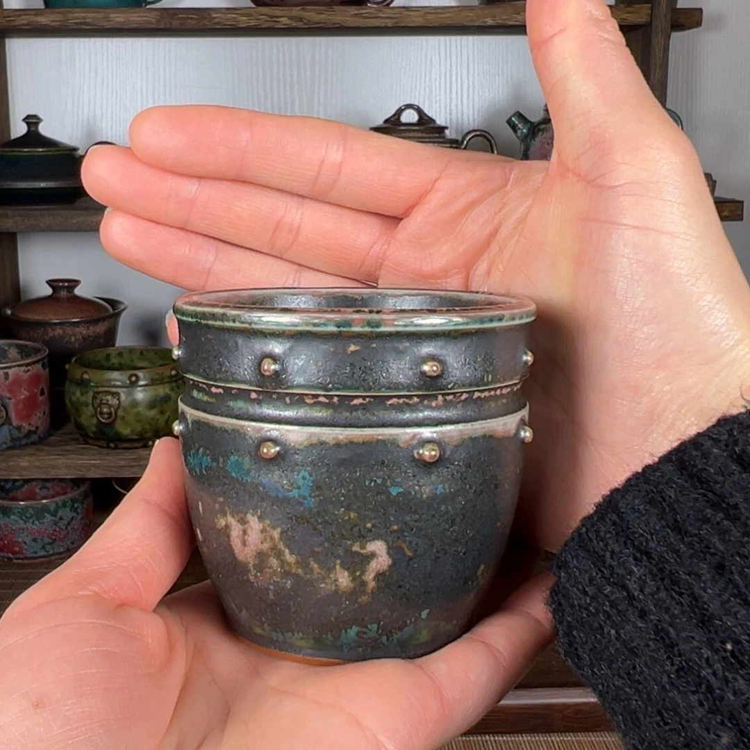 摆件陶神后原产地钧瓷主人杯