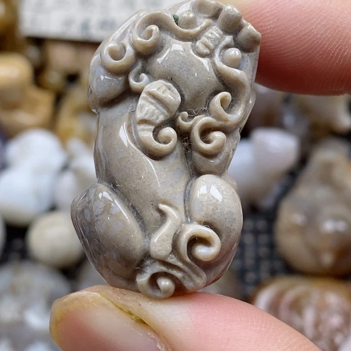 颈饰未镶嵌硅化珊瑚（珊瑚玉）