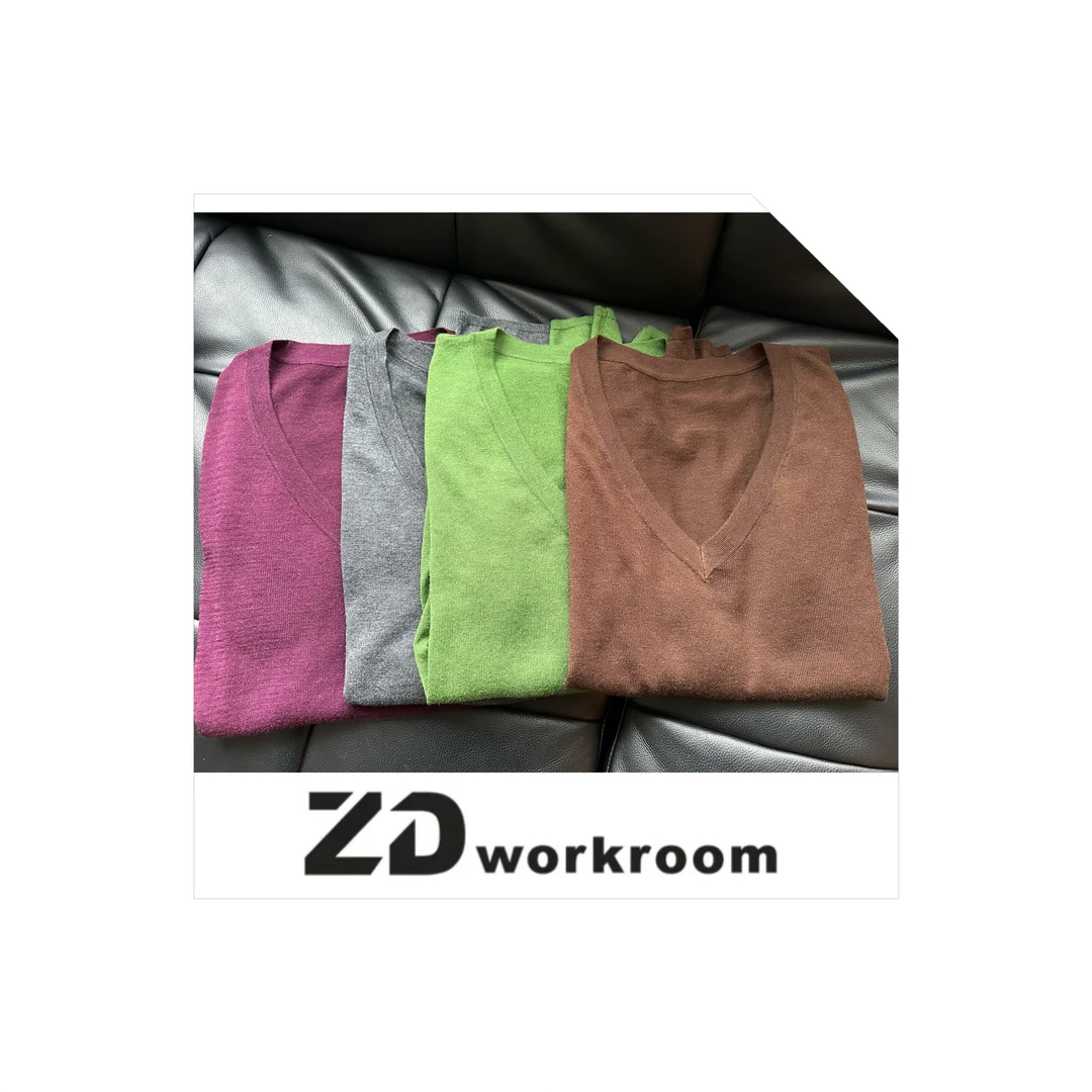 【Z.D/WORKROOM】25/26通勤百搭超细羊毛针织衫V领针织衫