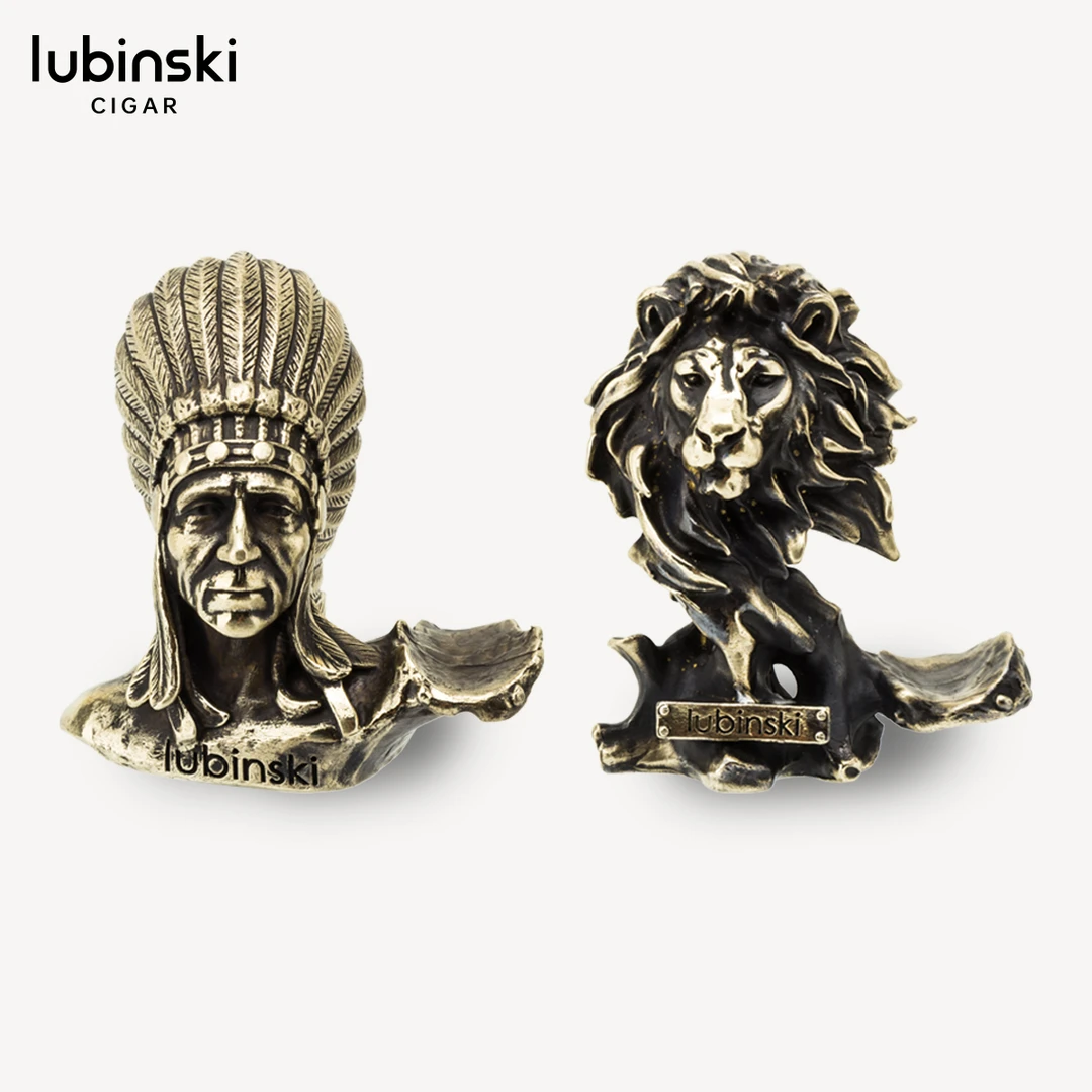 LUBINSKI鲁宾斯基雪茄托铜质工艺金属搁烟支架个性摆件烟具礼盒