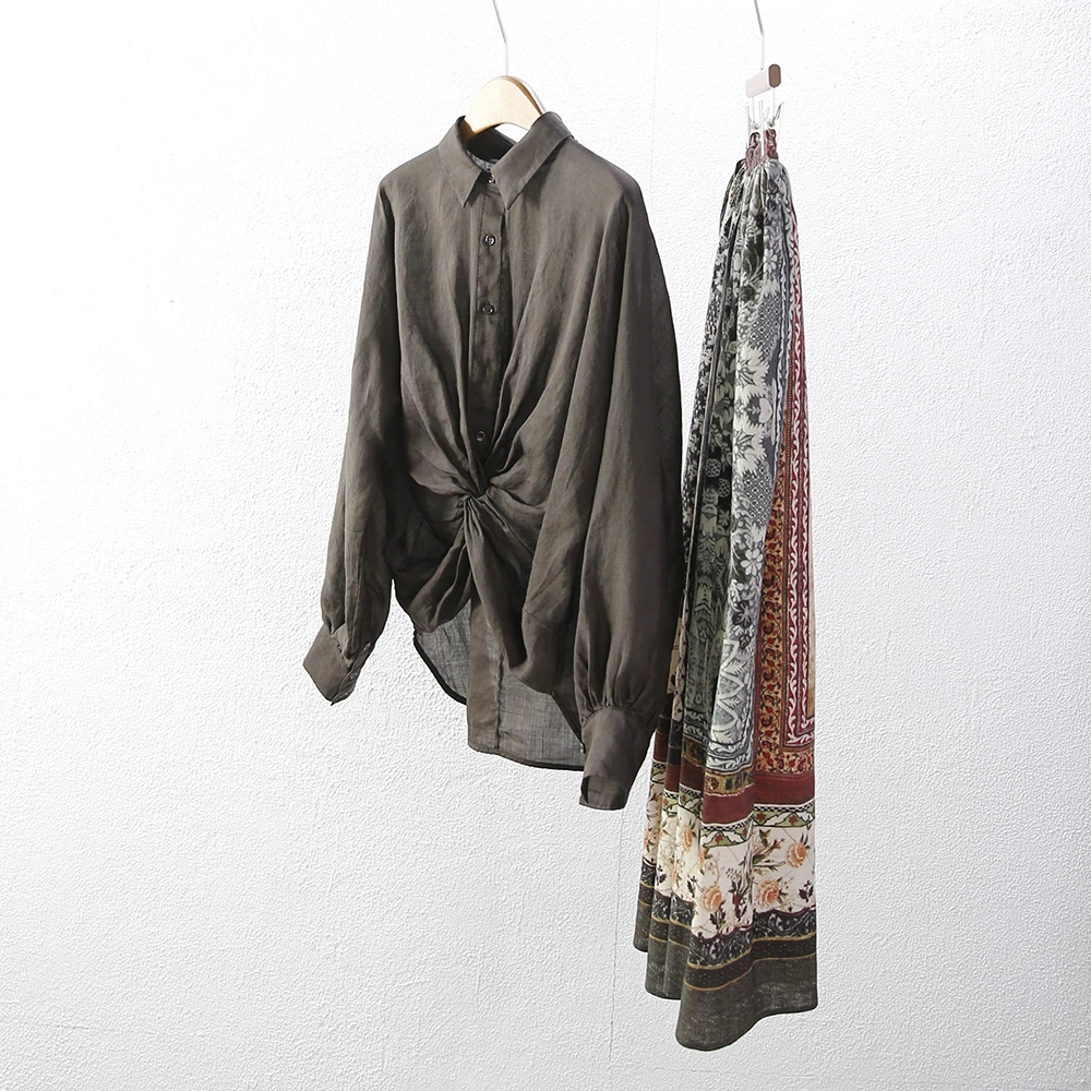 何处无芳华 100麻 衬衫or裙子