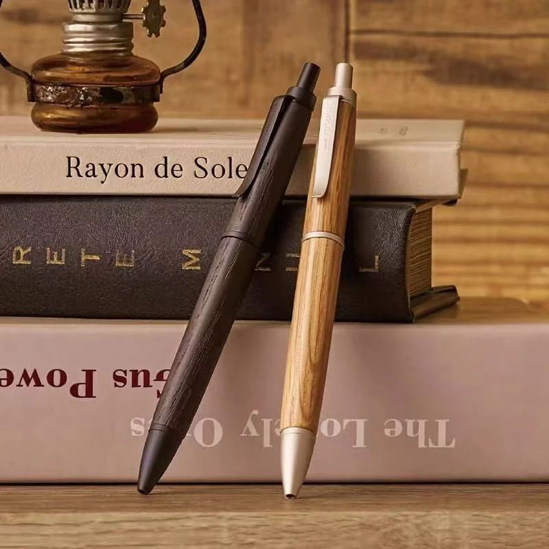 日本UNI三菱SXN-PM橡木杆jetstream圆珠笔0.5mm子弹头按动中油笔