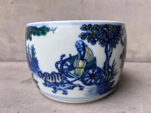 斗彩鬼谷子下山蛐蛐罐