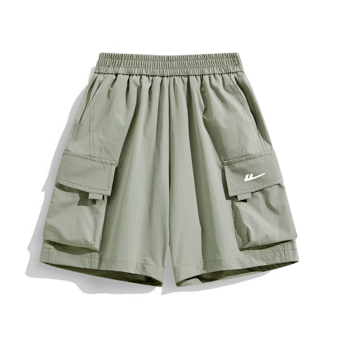 回力运动休闲裤中腰五分裤夏季潮流纯色日系常规款YZ521A51063