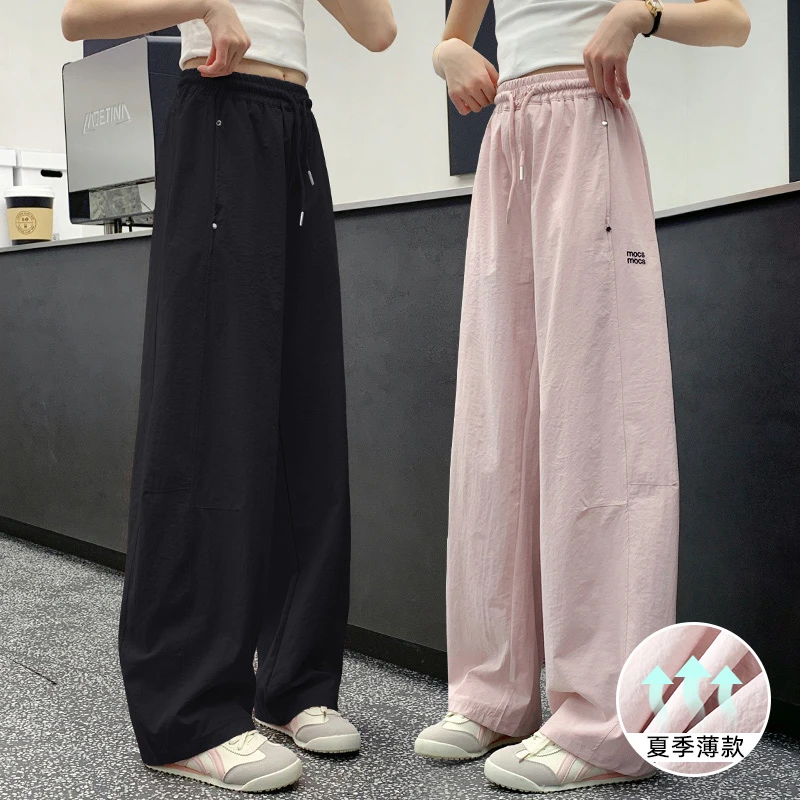 女童夏装裤子薄款休闲裤2025中大童韩版女孩直筒裤夏季儿童速干裤