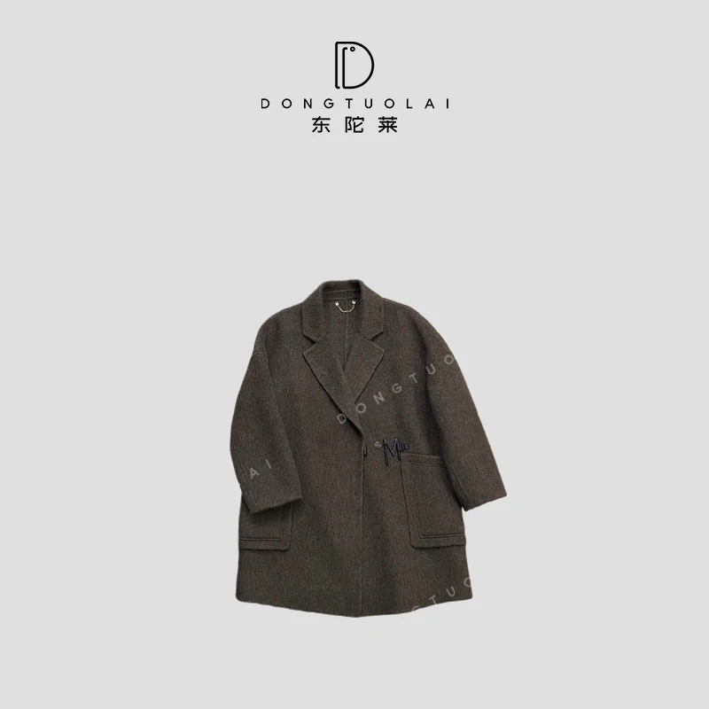 《闻香》大衣气质时尚毛呢中长款设计师秋冬轻奢宽松