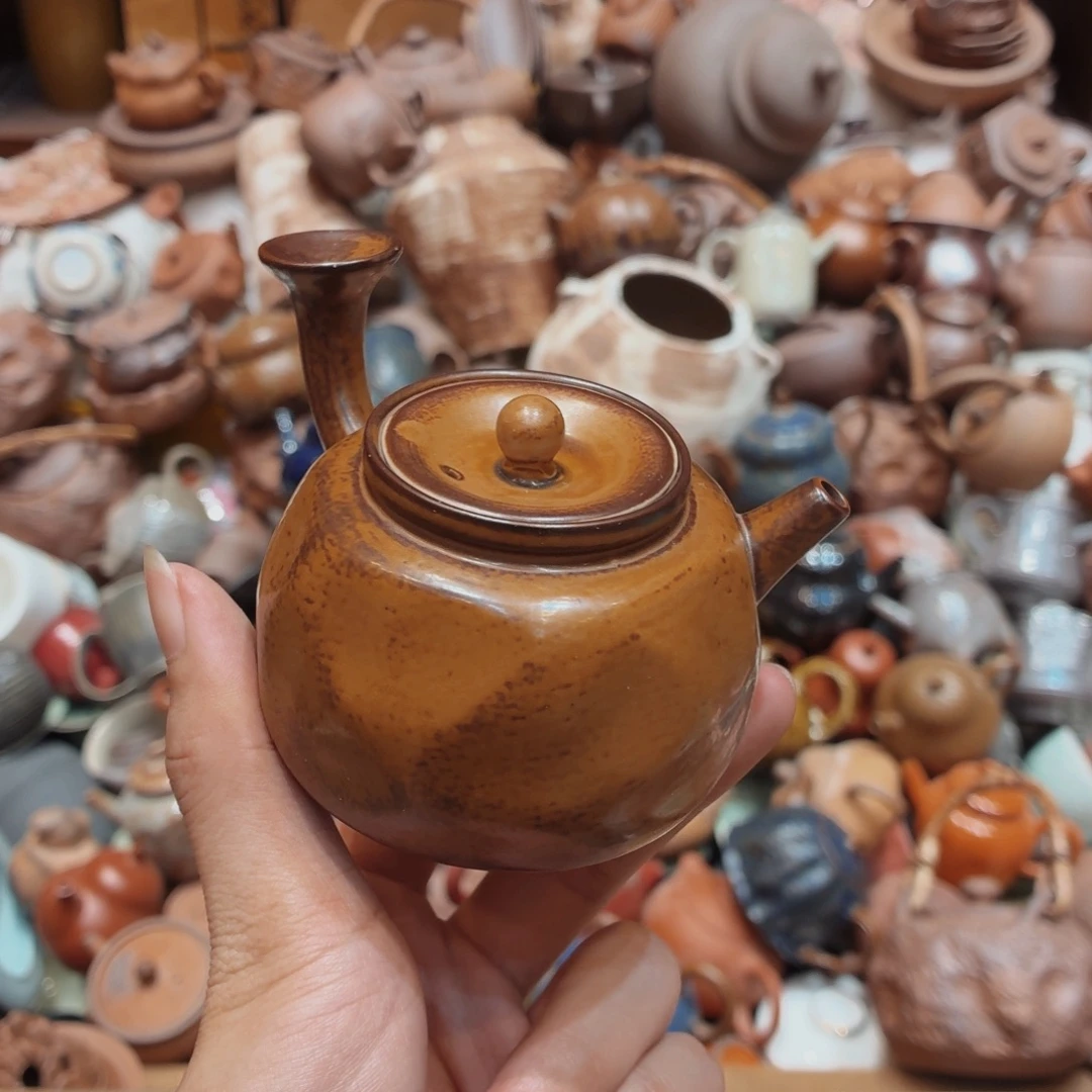 柴烧老岩泥高温茶器皿