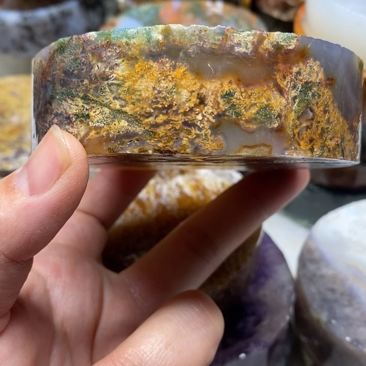 幽***皇定制玛瑙一个面包扣换