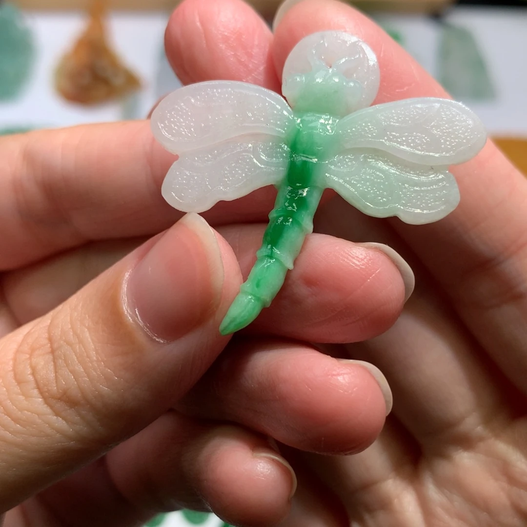 定制翡翠未镶嵌解*沙蜻蜓