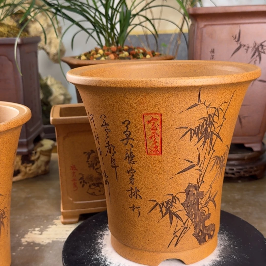 依***寒花盆紫砂紫砂花盆