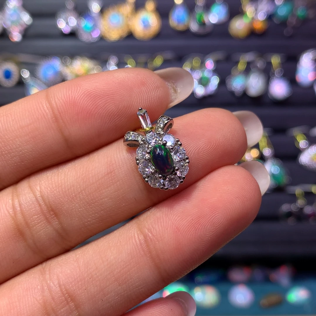 欧泊银S925镶嵌福利款 吊坠 不退不换