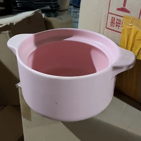 微瑕，明火，口径18宽8无盖小号无盖粉色