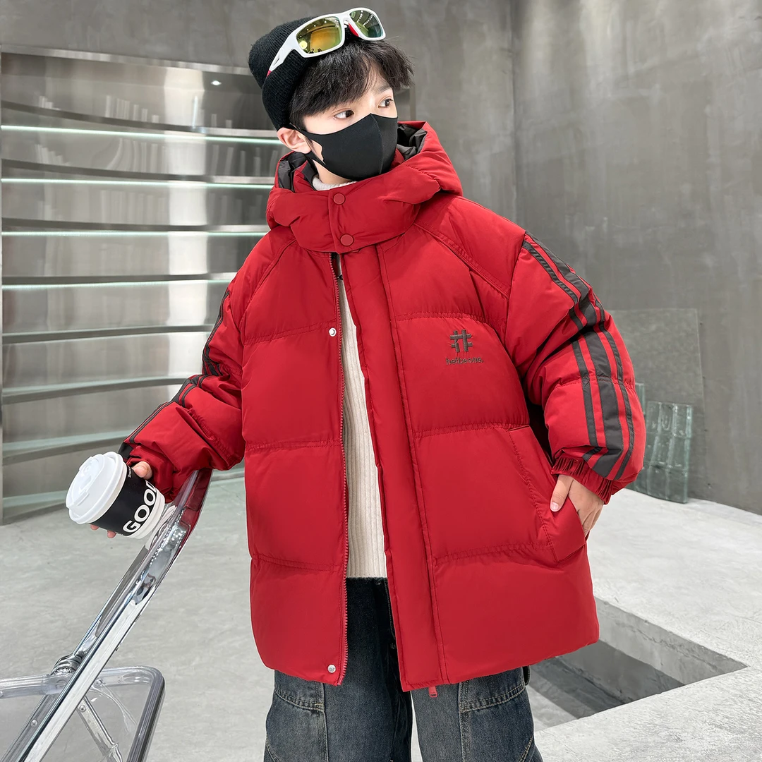 男童冬季棉服2025新款中大儿童冬装加厚帅气棉衣外套男孩保暖棉袄