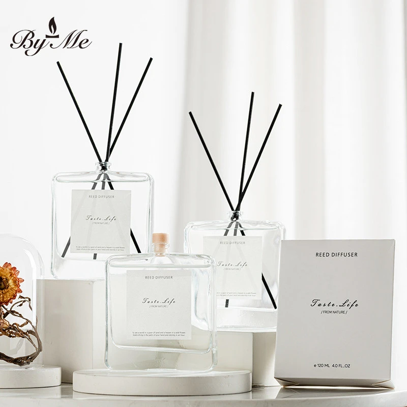 120ml扁瓶无火香薰精油藤条套装家用甜马郁兰精油