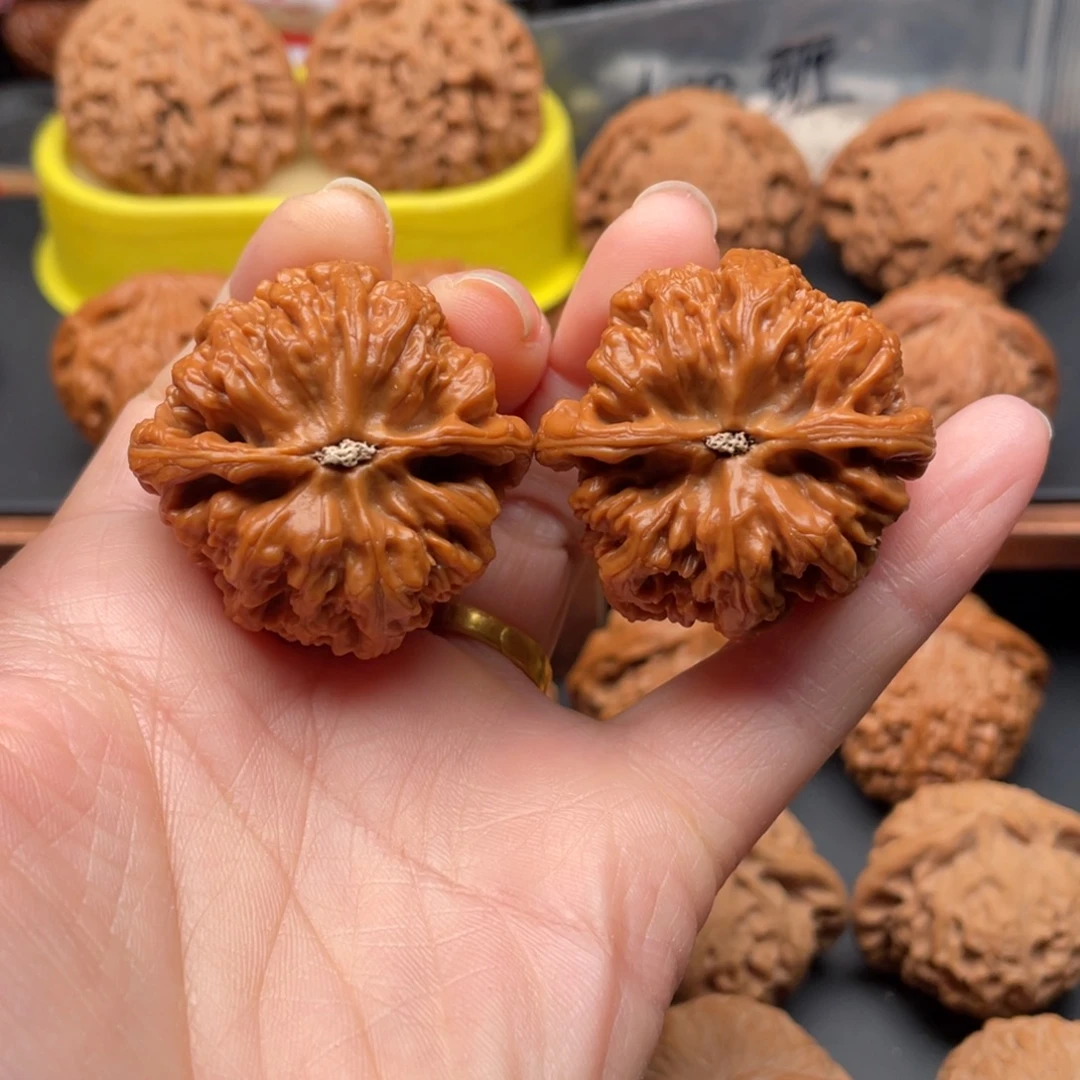 程***凯文玩核桃把件粗筋38