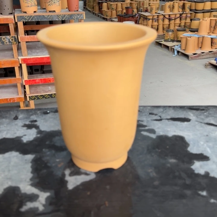 紫砂花盆高度22口径17