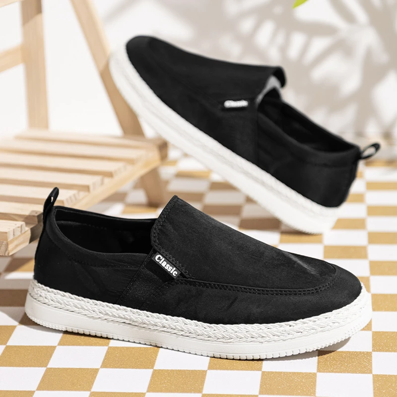 中年男士商务休闲布鞋百搭防滑耐磨软底鞋/防臭鞋垫不臭脚不闷脚