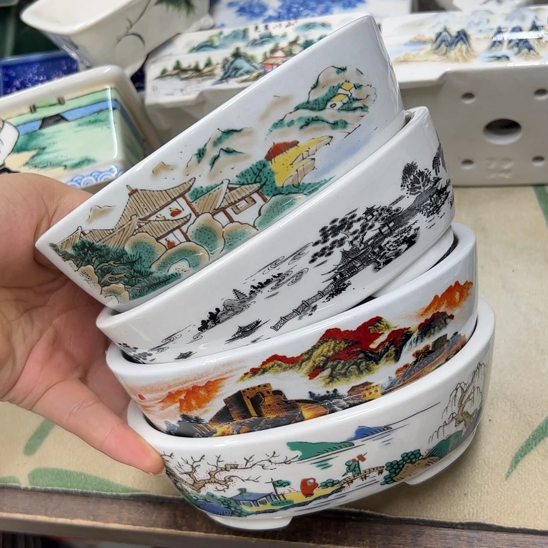 花盆紫砂137号瑕疵4个口不正处理介意勿拍15.5/13/5cm