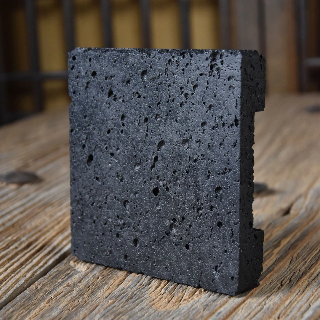 【福利壶承】黑色火山石壶承13.8*13.8cm 茶道 四方 中式