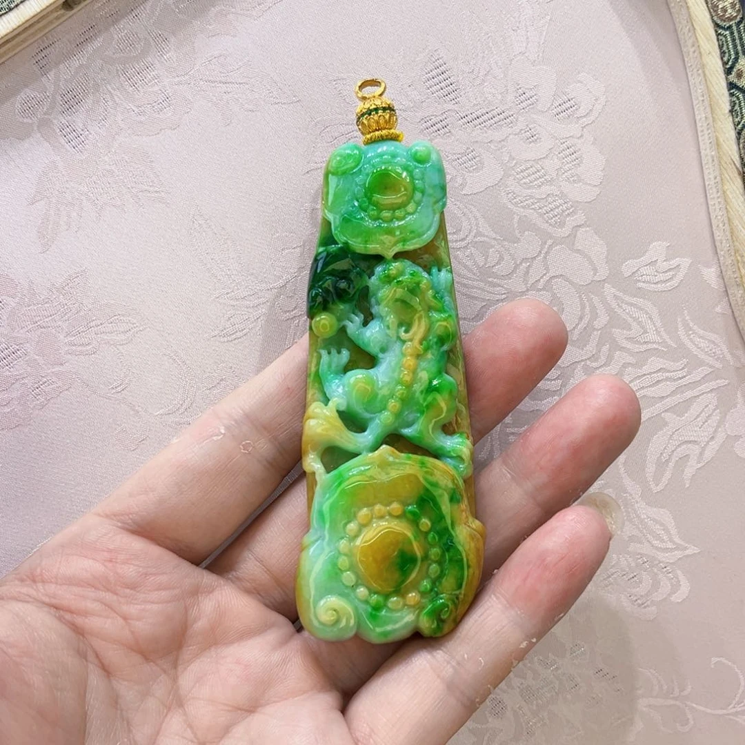 翡翠未镶嵌吊坠(赠链)代编织