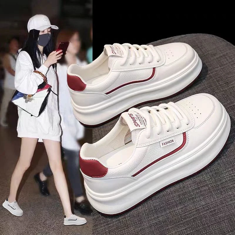 厚底小白鞋女2025年秋季新款百搭显脚小轻便爆款超火运动板鞋