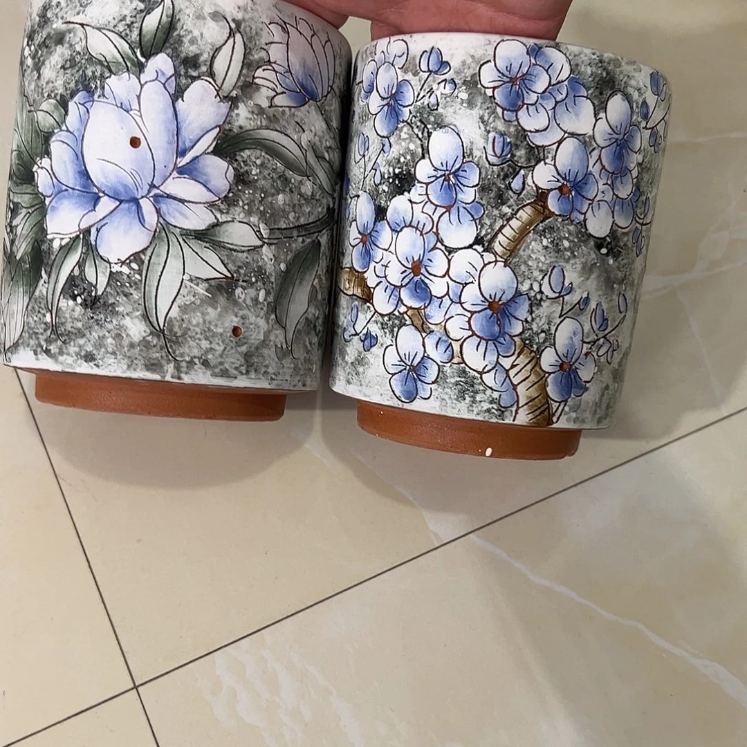 景德镇炫彩手绘口9.5高12.5
