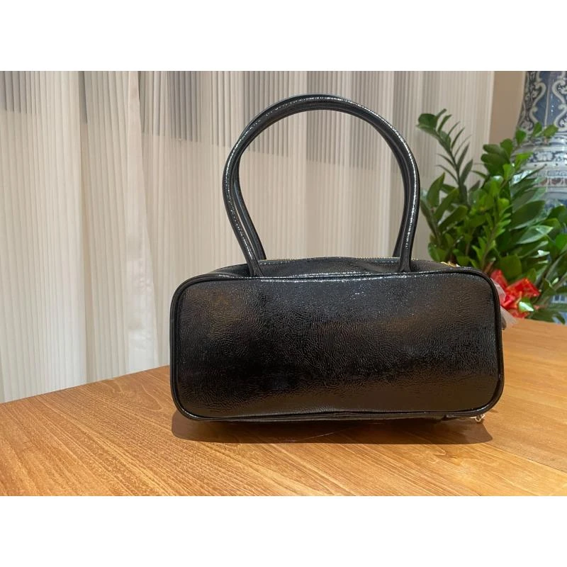 HIRMRIS手工真皮包551053-黑-油蜡长手柄缪