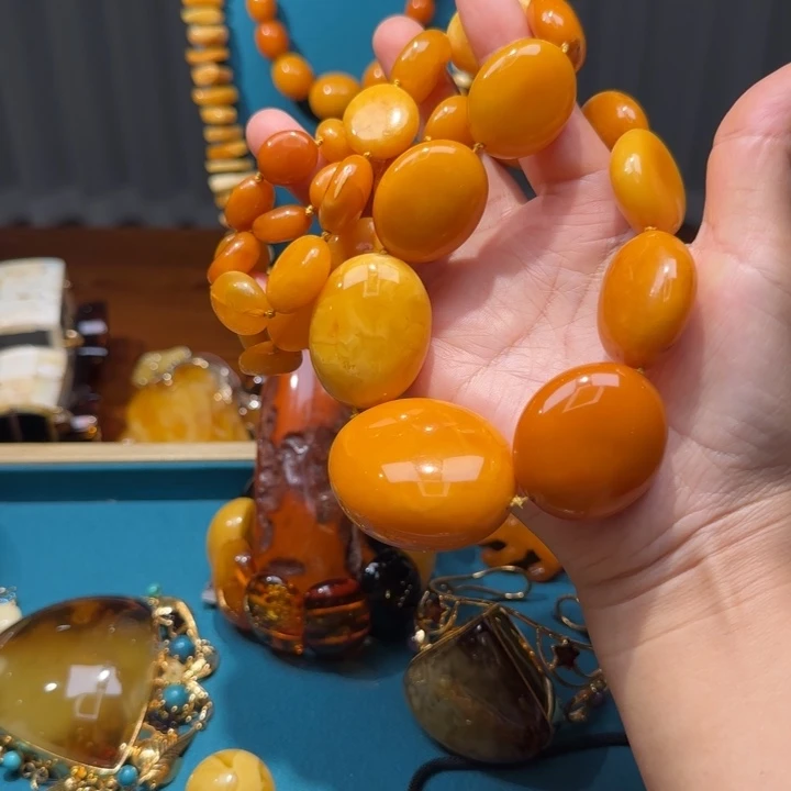 琥珀未镶嵌手链波兰设计款琥珀蜜蜡