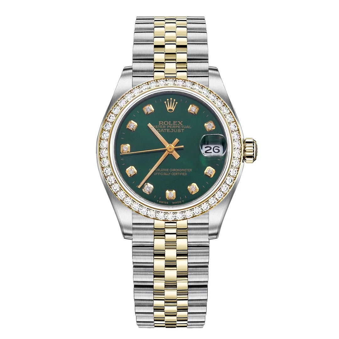 99新 Rolex/劳力士 劳力士日志68273后改绿盘圈钻