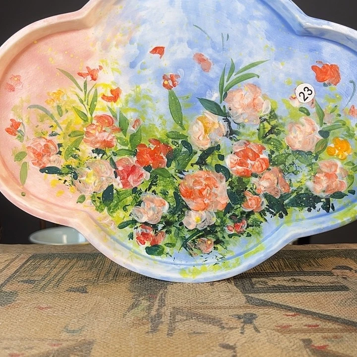 摆件景德柴烧茶杯多人