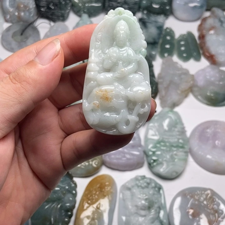 翡翠未镶嵌颈饰普贤73
