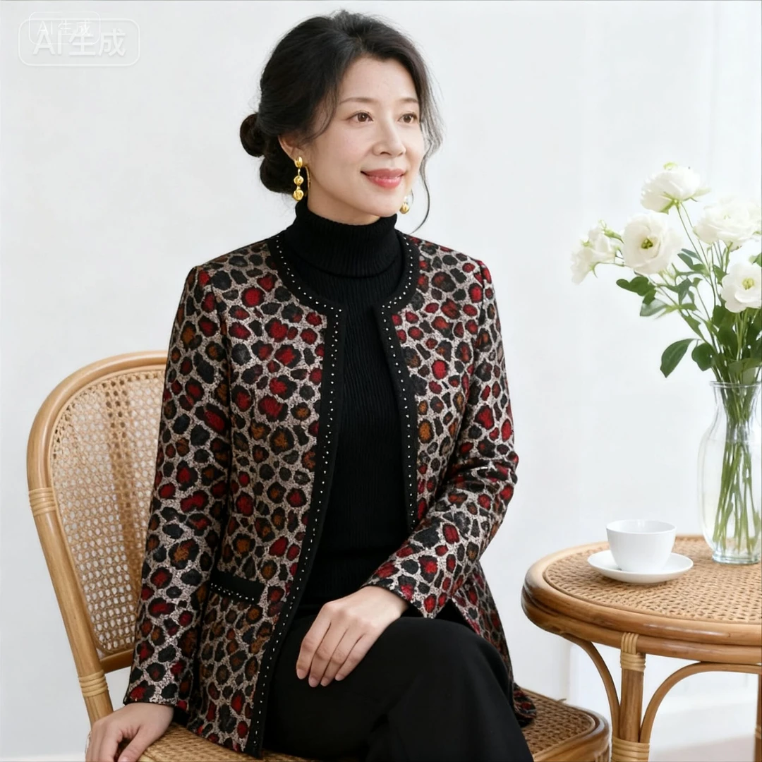 中老年人妈妈春装宽松大码新款外套老太太春秋衣服60岁70奶奶上衣