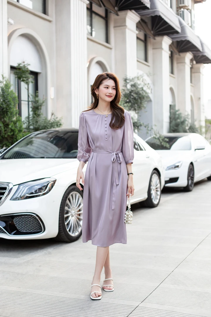 夏季新款重磅双乔桑蚕丝连衣裙-61611