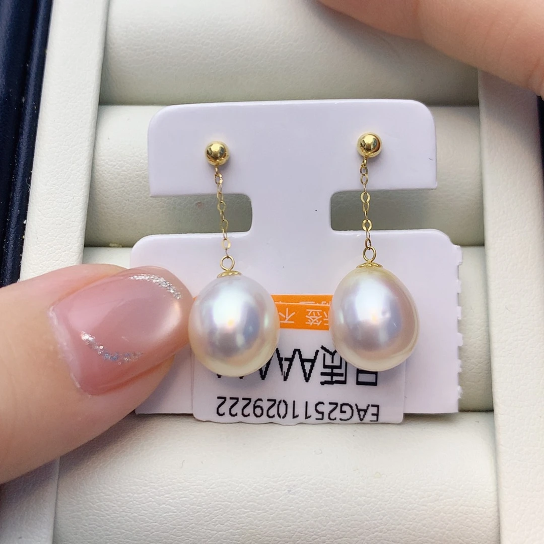 海水珍珠耳饰18K金镶嵌W63