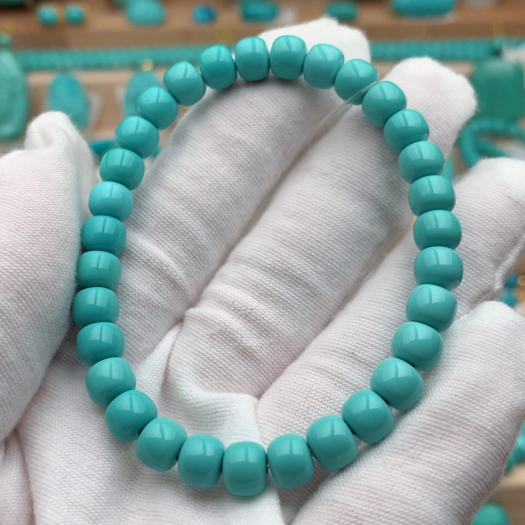 绿松石未镶嵌珠宝奇石6.8mm