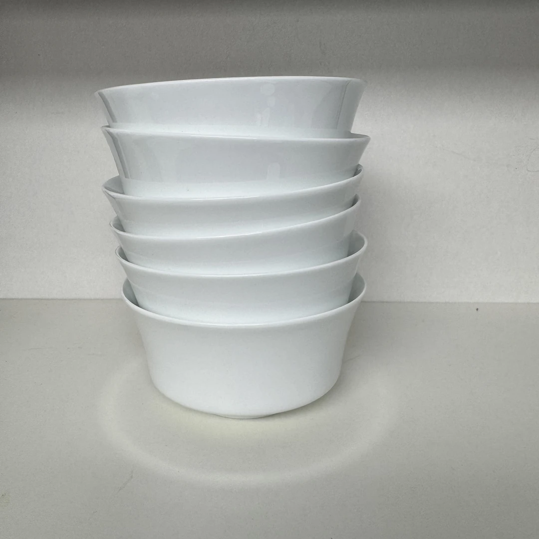 6寸米饭碗月影面碗景德镇陶瓷高白泥碗盘微瑕清仓