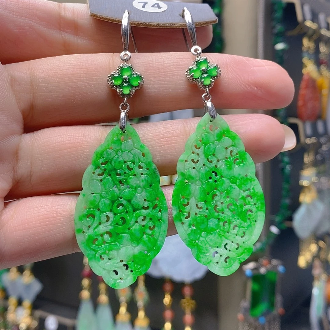 未镶嵌翡翠耳饰翡翠