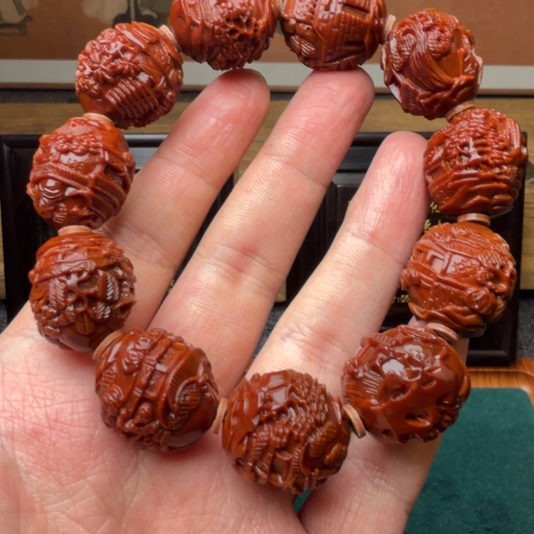 吊坠橄榄核苏州园林