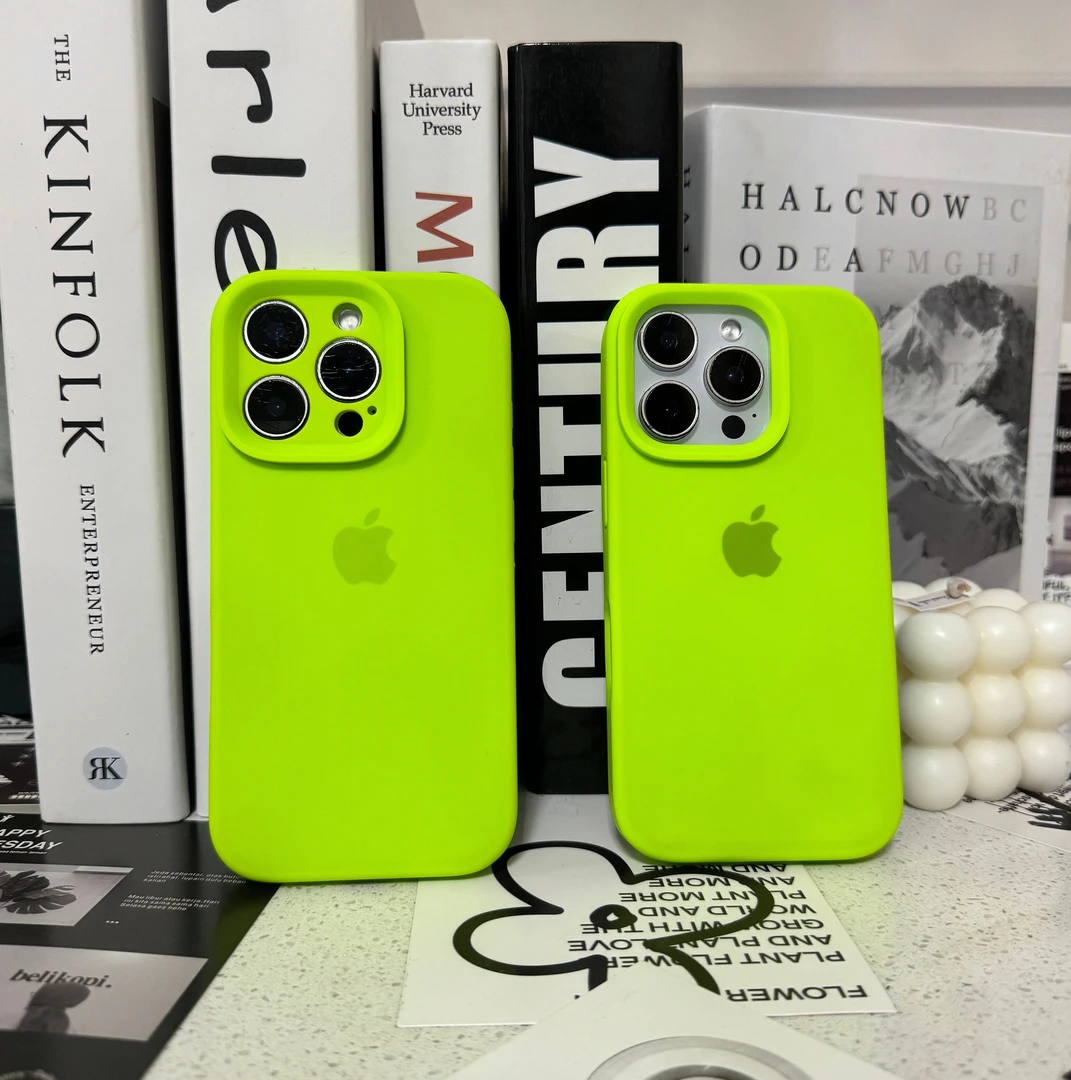 【荧光绿】适用苹果17/16系列液态硅胶防摔手机壳iPhone15/14/13/12