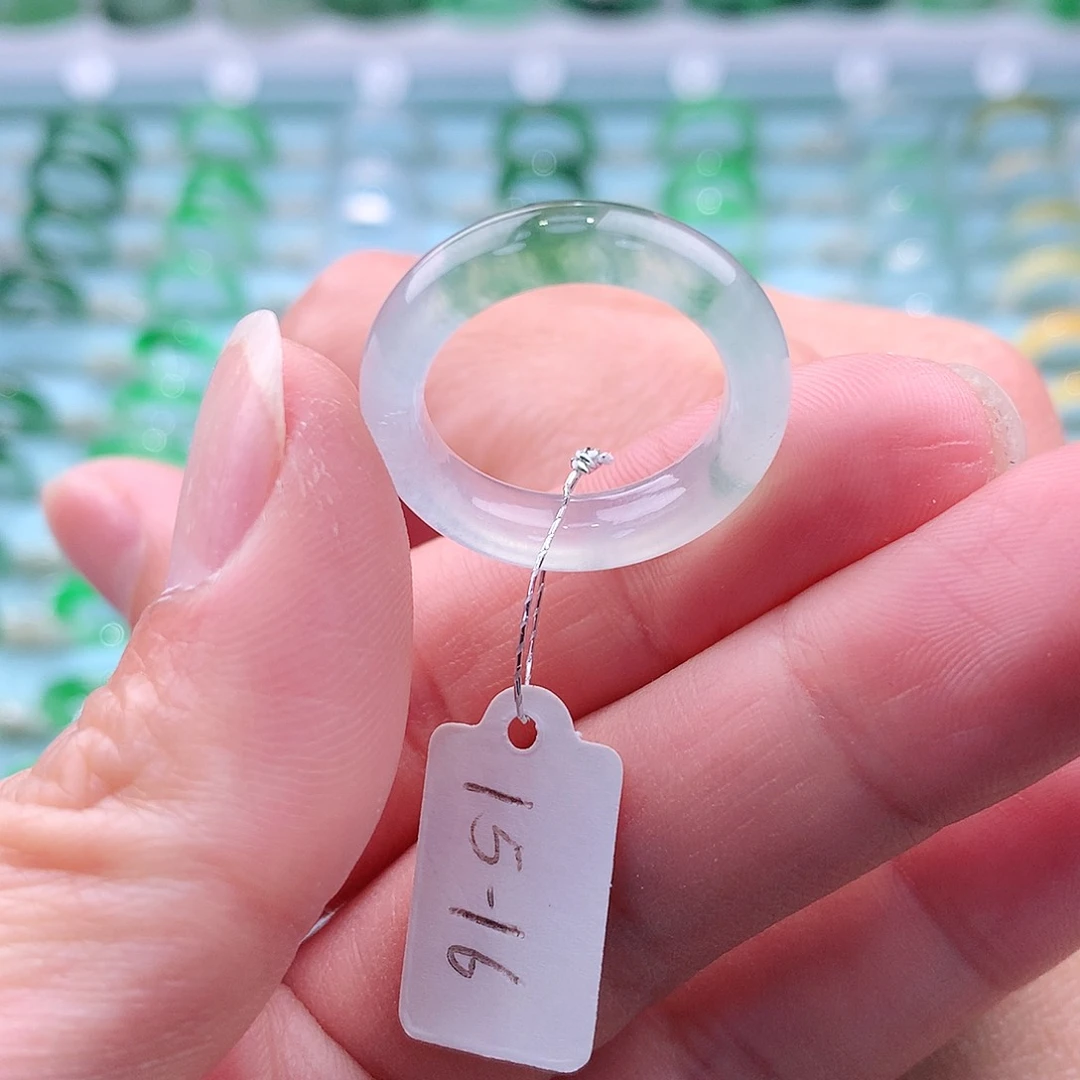 翡翠戒指未镶嵌A货缅甸翡翠