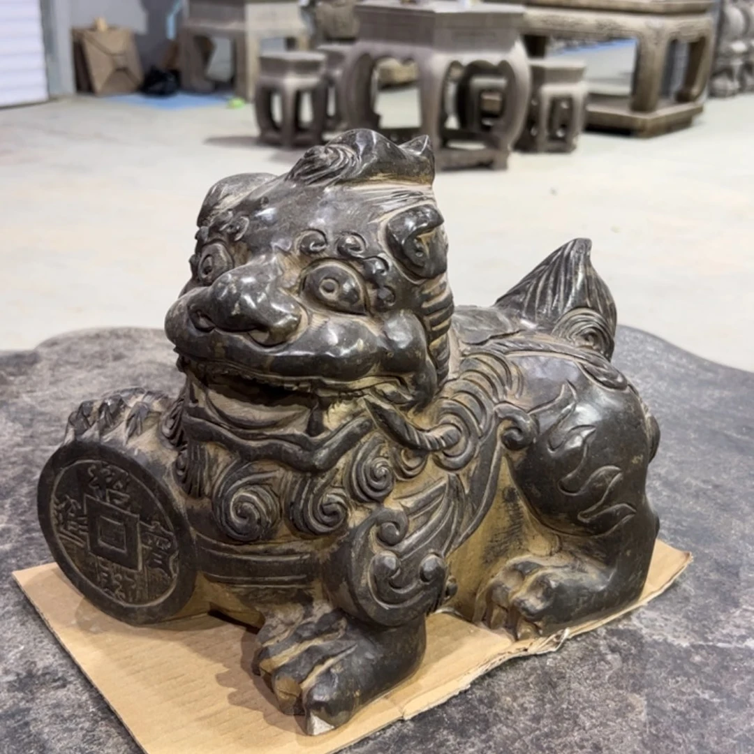 貔貅摆件黑青石不包邮