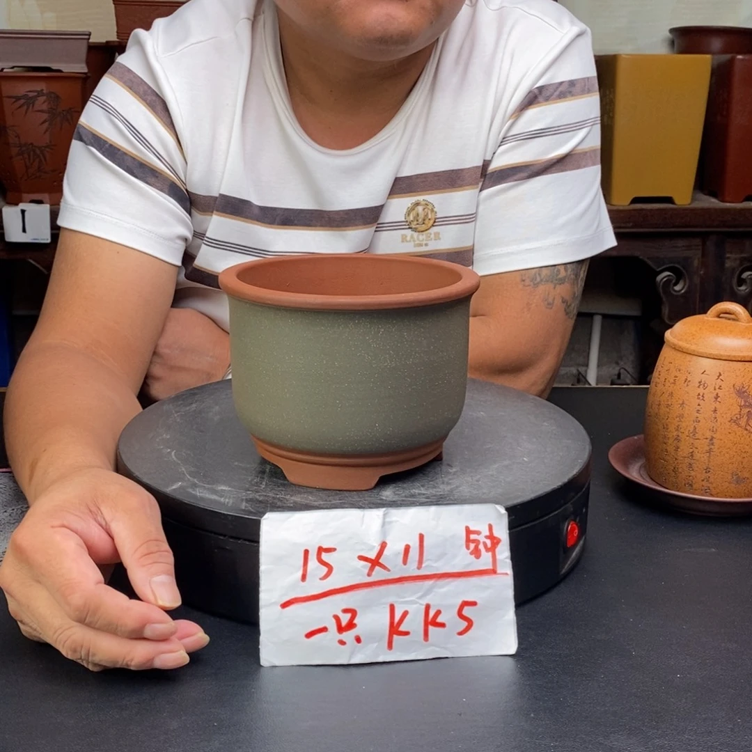 紫砂花盆货号一只KK5