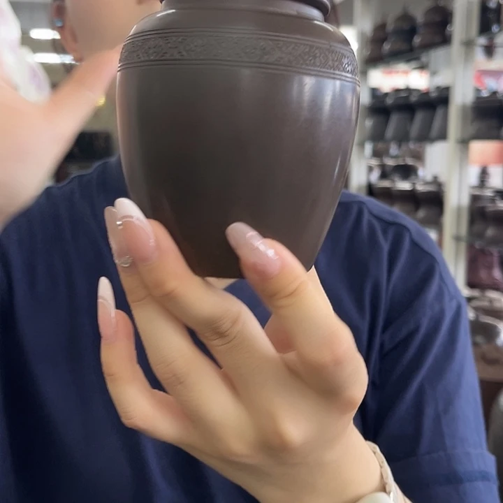 钦州坭兴陶茶叶罐二两装