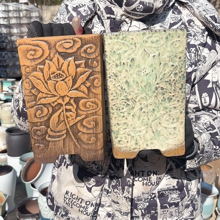 红陶精品两个色口径14高度23