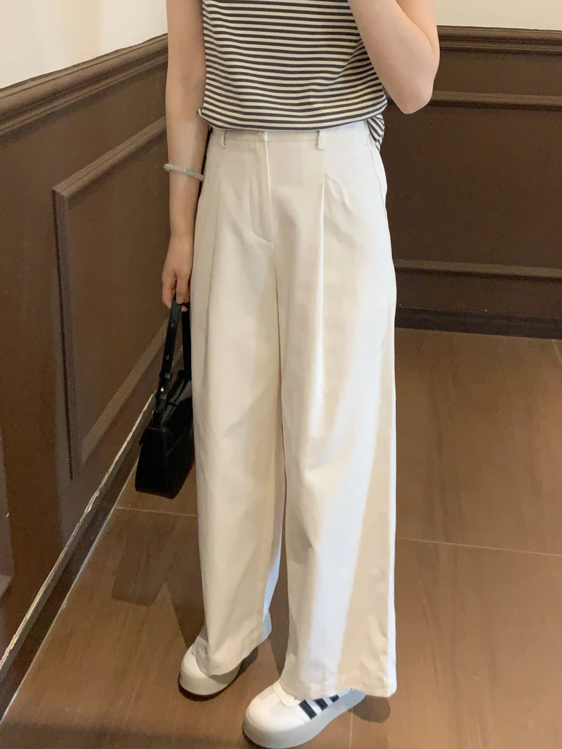 【Niche Young】时尚高腰百搭休闲显瘦春夏宽松休闲裤CX20130