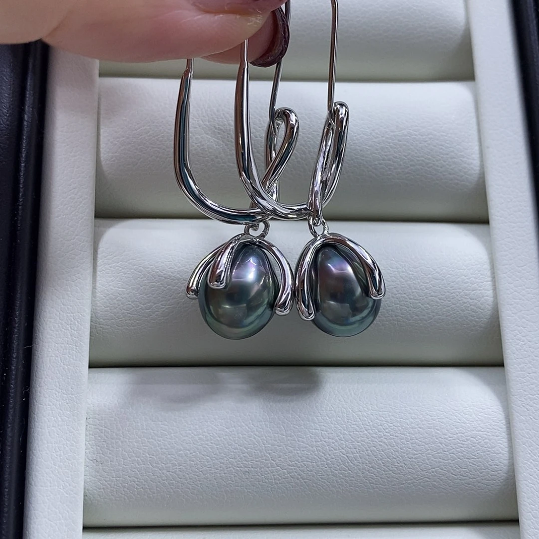 *****银S925镶嵌耳饰海水珍珠