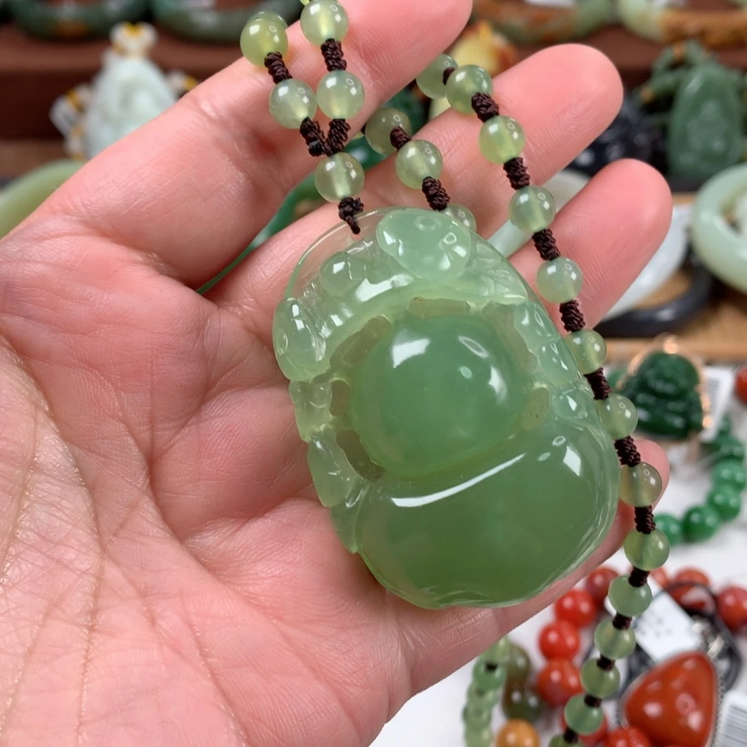 岫玉颈饰未镶嵌吊坠