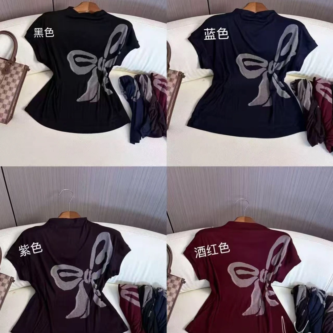 休闲风圆领短袖宽松型常规款T恤慵懒风显瘦夏季百搭时尚