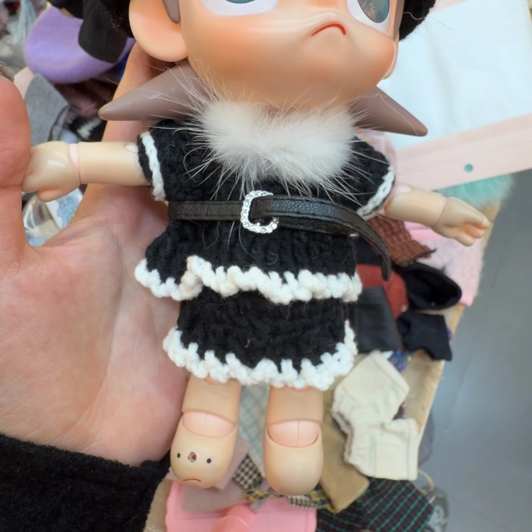 小香风黑色针织3点套装